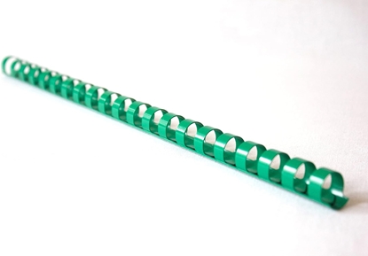 Attēls no Spirāles dokumentu iesiešanai, plastmasas, 20 mm, 175 lap., zaļas, 100 gab.