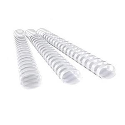 Attēls no Spirāles dokumentu iesiešanai, plastmasas, 32 mm, 280 lap., baltas, ovāla, 50 gab., Fellow