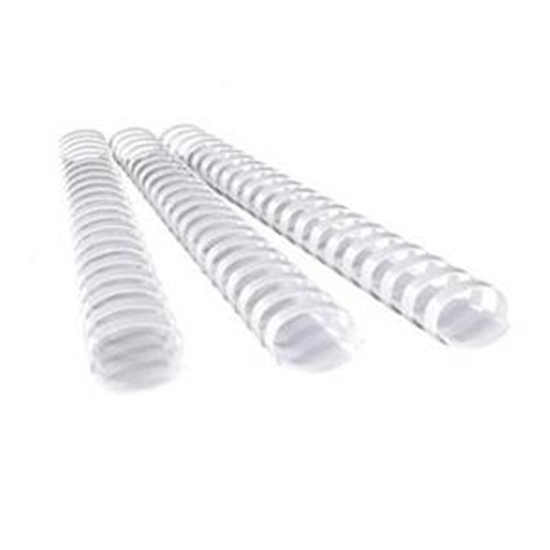 Picture of Spirāles dokumentu iesiešanai, plastmasas, 32 mm, 280 lap., baltas, ovāla, 50 gab., Fellow