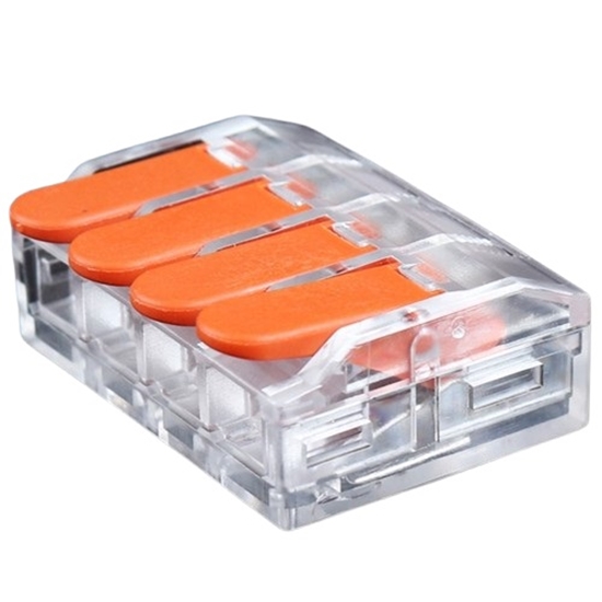 Изображение Splicing Connector with Lever, 4x 0.5-6.0mm², 41A, 450V, 20pcs