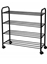 Изображение Springos Metalowa póka na buty obuwie z kókami 4 poziomy czarna 64x75x26.5cm BRUNBESTE BB-3554