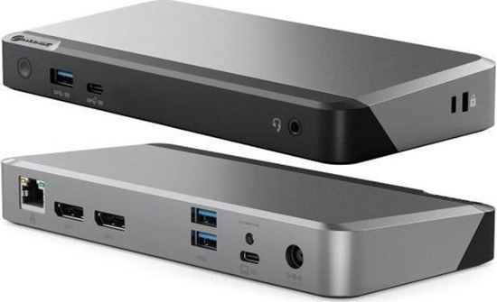 Picture of Stacja/replikator Alogic USB-C DUAL 4K DOCKING STATION W