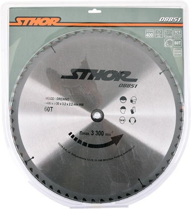 Изображение Sthor Pia tarczowa z wglikiem 400x30mm z60 do drewna - 08851