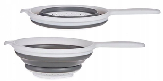 Picture of Strainer with white and grey handle, 20 cm, 33.5×33.5×3.5 cm, 81601, Kinvara