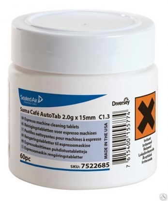 Attēls no SUMA CAFE AUTOTAB 2.0GX15MM C1.3 - Espresso automāta tīrīšanas tabletes (60 tabletes) (2 g