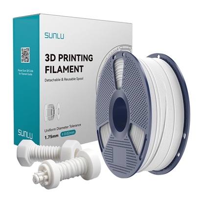 Attēls no Sunlu High-Speed ABS Filament (White)