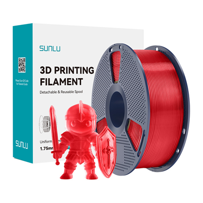 Изображение Sunlu PLA+ Filament (Transparent Red)