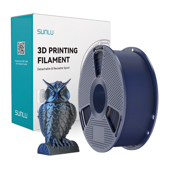 Изображение Sunlu PLA+ Silk Dual Color Filament (Black and Blu