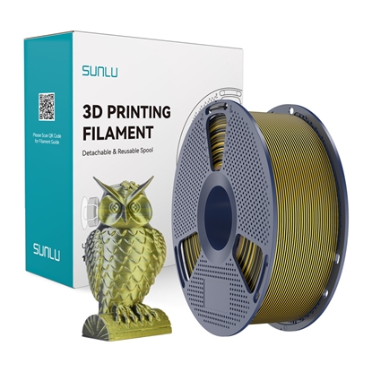 Изображение Sunlu PLA+ Silk Dual Color Filament (Black and Gol