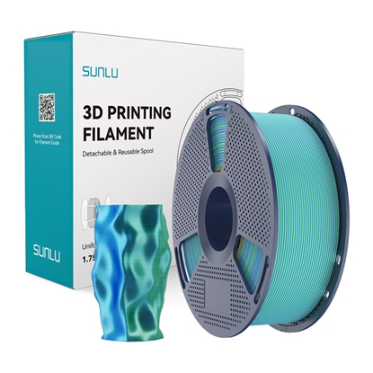 Изображение Sunlu PLA+ Silk Dual Color Filament (blue-green)