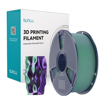 Изображение Sunlu PLA+ Silk Dual Color Filament (green and pur