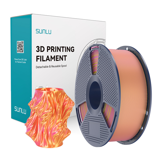 Изображение Sunlu PLA+ Silk Dual Color Filament (Pink and Gold