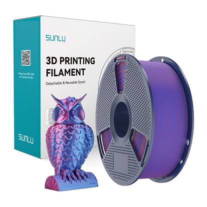 Изображение Sunlu PLA+ Silk Dual Color Filament (Red and Blue)