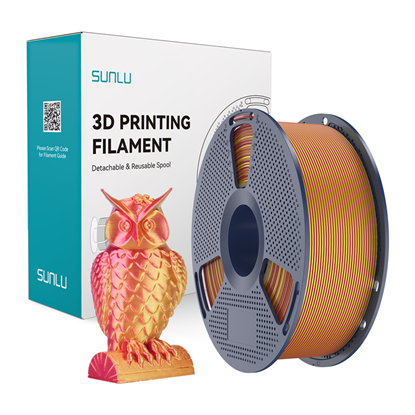 Изображение Sunlu PLA+ Silk Dual Color Filament (Red and Gold)