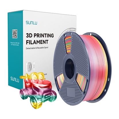 Изображение Sunlu PLA+ Silk Filament (Rainbow 01)