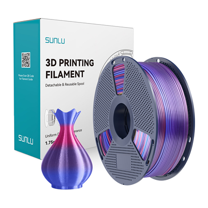 Изображение Sunlu PLA+ Silk Filament (Rainbow 02)