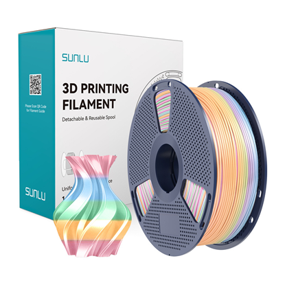 Изображение Sunlu PLA+ Silk Filament (Rainbow) 04