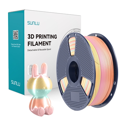 Изображение Sunlu PLA+ Silk Filament (Rainbow) 05