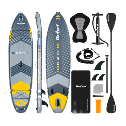 Attēls no Sup dēlis piepūšams REBEL ACTIVE RBA-4507 SUP dēlis - pelēks