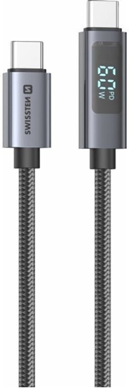 Picture of Swissten Swissten LCD Cable 60W USB-C - USB-C 1m