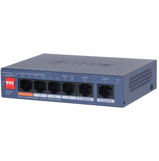 Picture of Switch Dahua Technology SWITCH POE CS4006-4ET2GT-60 4-PORTOWY DAHUA
