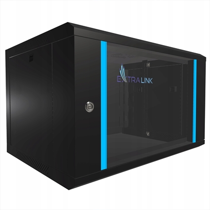 Изображение Szafa ExtraLink LITE 6U 530X400 WALL-MOUNTED RACKMOUNT CABINET BLACK