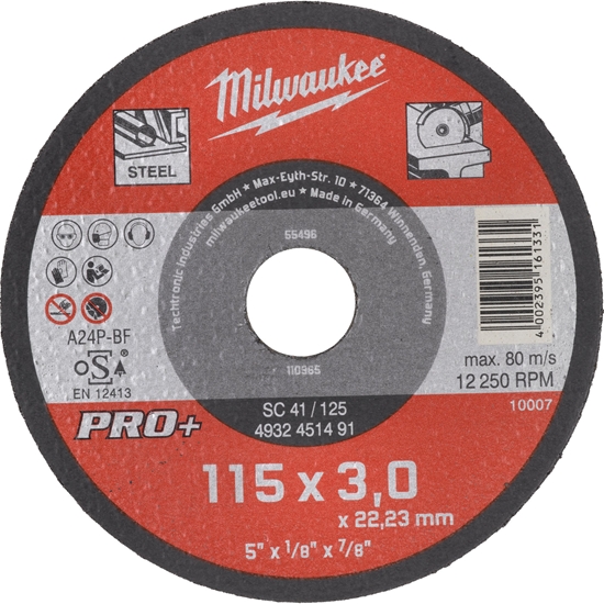 Picture of Tarcza do metalu paska 115x3x22,2mm PRO+ 4932451491