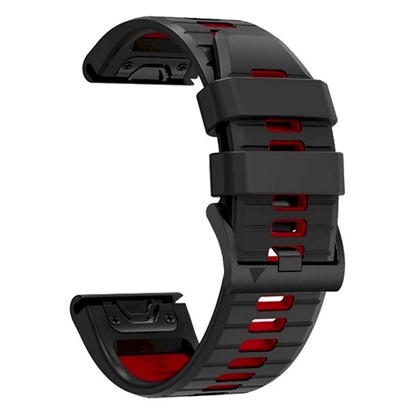 Attēls no Tech-Protect IconBand Pro Watch Strap for Garmin fenix 3/5X/3HR/5X Plus/6X/6X Pro/7X / black/red