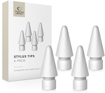 Picture of Tech-Protect TECH-PROTECT STYLUS TIPS 4-PACK APPLE PENCIL WHITE