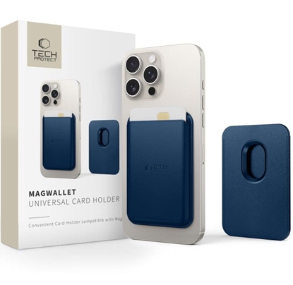 Picture of Tech-Protect Universal MAGWALLET MAGSAFE UNIVERSAL MAGNETIC CARD HOLDER Navy Blue