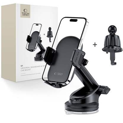Picture of Tech-Protect Universal Tech-Protect V7 Car Phone Holder for Cockpit/Air Vent - Black
