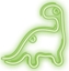 Attēls no TelForceOne Neon LED dinozaur napis dekoracyjny cienny zielony 23,5x24,5 cm