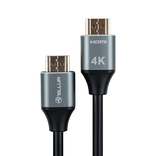 Picture of Tellur High Speed HDMI 2.0 cable, 4K 18Gbps plug-plug Ethernet gold-plated 5m black