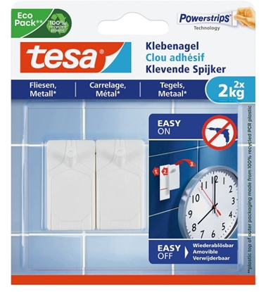 Attēls no Tesa TESA 77762-00000-01 wieszak Wewntrzna Uniwersalny hak Biay 2 szt.