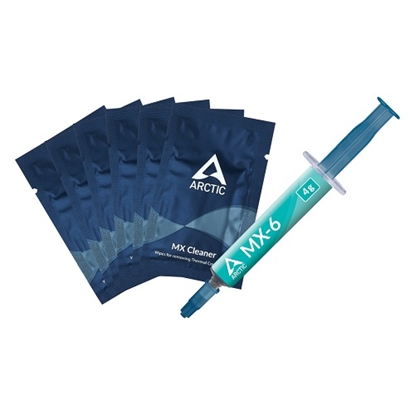 Изображение Thermal Paste ARCTIC MX-6, 4g with 6pcs MX Cleaner