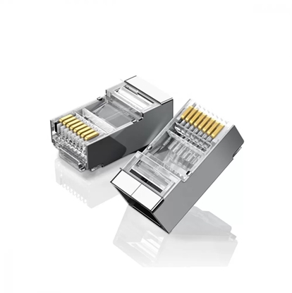 Изображение Tikla spraudnis RJ45 (8P8C) CAT6 STP cietam un savitam kabelim (100gab.)