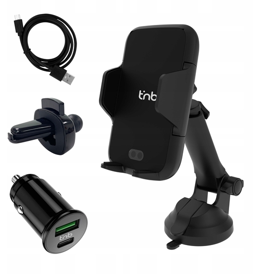 Picture of TnB Uchwyt Samochód Przyssawka + Nawiew Telefon Do 7" adowarka Usb Zestaw 4w1 / Carholdpro2