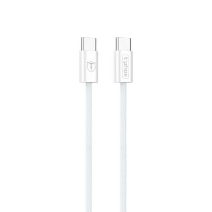 Изображение T-PHOX CC15 SERIES USB-C|USB-C CABLE 60W 3A WHITE