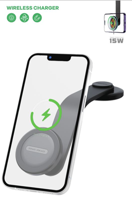 Изображение T-PHOX MAG ON 15W MAGNETIC WIRELESS CAR MOUNT BLAC