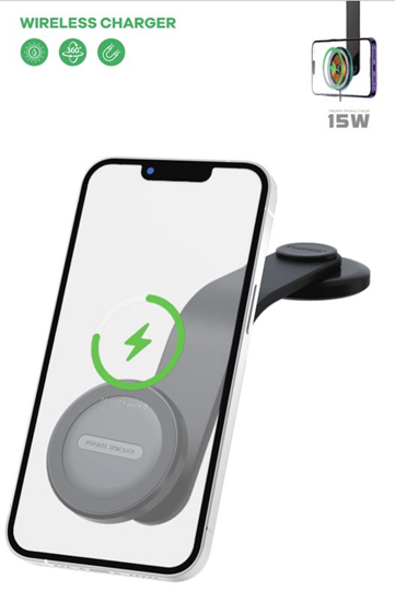 Изображение T-PHOX MAG ON 15W MAGNETIC WIRELESS CAR MOUNT BLAC
