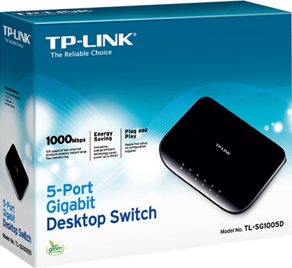 Attēls no Tp-Link Technologies TP-LINK TL-SG1005D Unmanaged network switch Gigabit Ethernet (10/100/1000) Black network switch