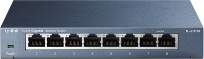 Изображение Tp-Link Technologies TP-Link TL-SG108 network switch Unmanaged L2 Gigabit Ethernet (10/100/1000) Black