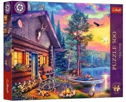 Изображение Trefl Puzzle 500 Tea Time Przysta o zachodzie soca