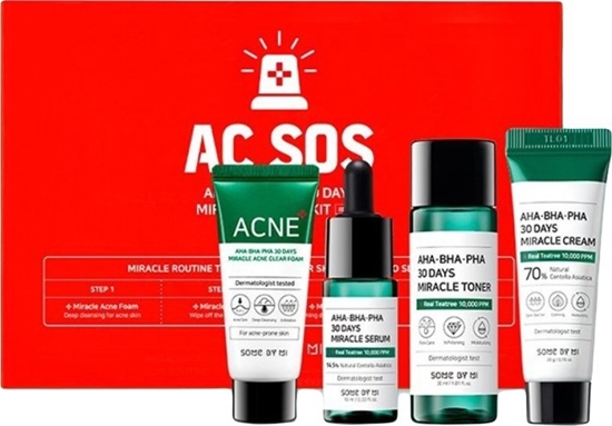 Изображение Triton Some By Mi AHA BHA PHA 30 Days Miracle AC SOS - zestaw do skóry trdzikowej