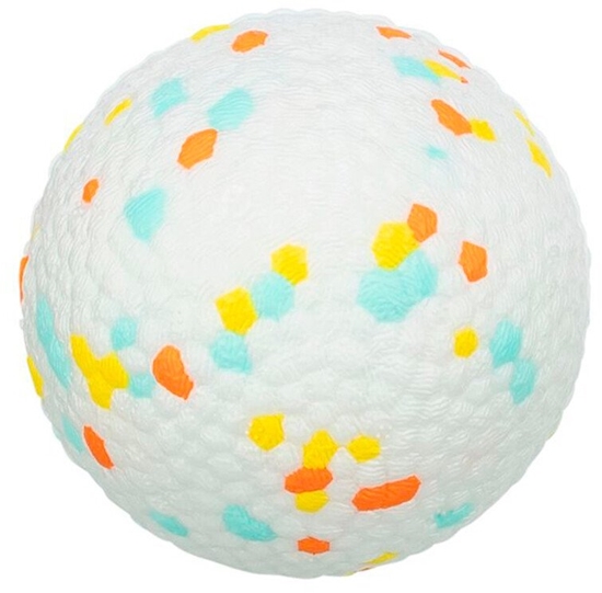 Изображение Trixie Light & Strong, pika skaczca, zabawka, dla psa, biaa/wielokolorowa, EPS, o 6,5 cm