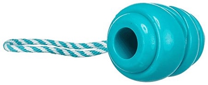 Attēls no Trixie Super Strong pika skaczca ze sznurkiem, zabawka, dla psa, jasnoniebieska, TPR, 36,5 cm / 7,9 cm