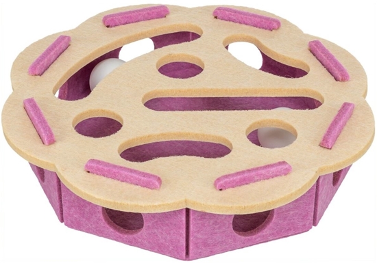 Picture of Trixie WholenRoll, zabawka, dla kota, w ksztacie kwiat, jagodowy, filc, o 30 × 7,5 cm