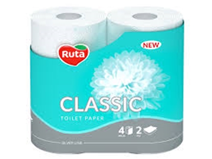 Attēls no Tualetes papīrs RUTA Classic, 4 ruļļi, 2 slāņi,