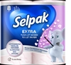 Picture of Tualetes papīrs SELPAK Extra Refresh, 3 slāņi, 15.6m, 130 loksnes, 8 ruļļi