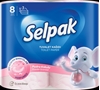 Изображение Tualetes papīrs SELPAK Powder 3 slāņi, 18,6m, 140 loksnes, 8 ruļļi